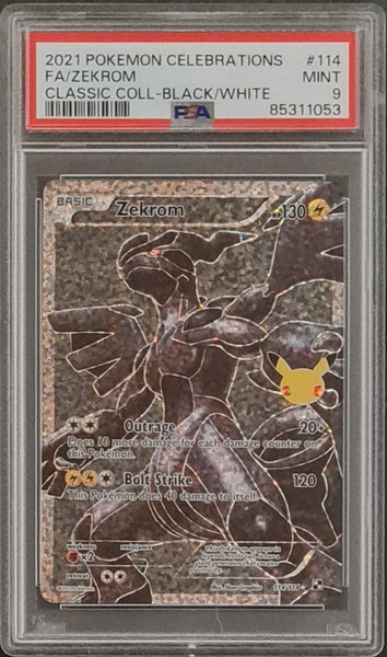 Pokemon Sword and Shield Celebrations Zekrom #114/114 PSA Mint 9 Holo Trading Card