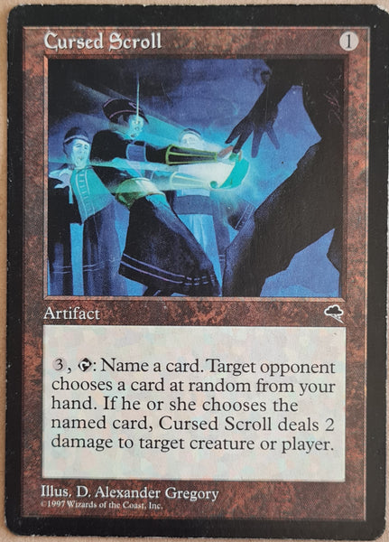 Magic the Gathering Tempest Cursed Scroll Trading Card