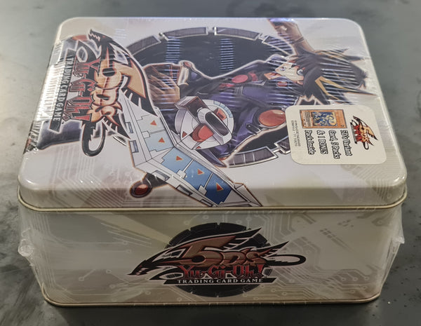 2008 Yu-Gi-Oh! 5D's Montage Dragon - Yusei Fudo - Factory Sealed (5) Booster Pack Tin Collection