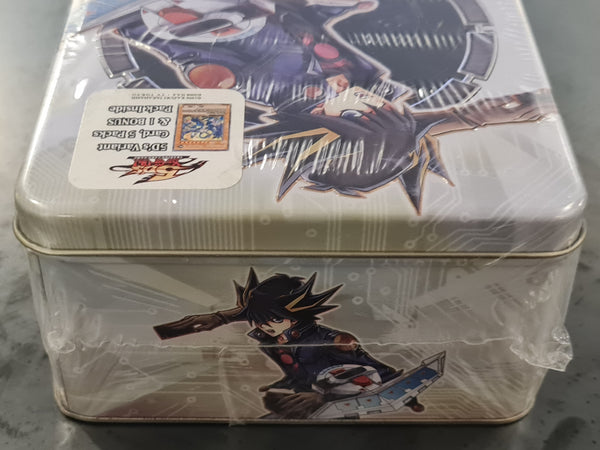 2008 Yu-Gi-Oh! 5D's Montage Dragon - Yusei Fudo - Factory Sealed (5) Booster Pack Tin Collection