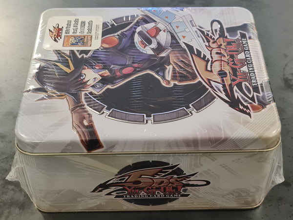 2008 Yu-Gi-Oh! 5D's Montage Dragon - Yusei Fudo - Factory Sealed (5) Booster Pack Tin Collection