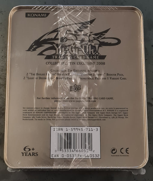 2008 Yu-Gi-Oh! 5D's Montage Dragon - Yusei Fudo - Factory Sealed (5) Booster Pack Tin Collection