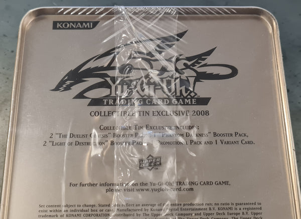 2008 Yu-Gi-Oh! 5D's Montage Dragon - Yusei Fudo - Factory Sealed (5) Booster Pack Tin Collection