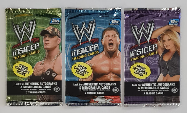 2006 Topps WWE Insider Trading Cards Sealed Hobby Pack Variation Set