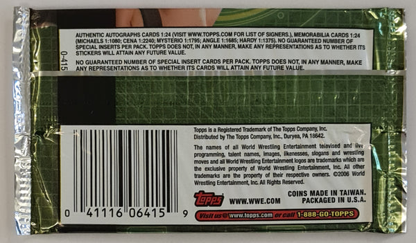 2006 Topps WWE Insider Trading Cards Sealed Hobby Pack