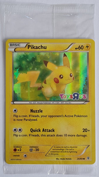 Pokemon XY Generations Pikachu #26/83 Sealed Toys 'r Us Holo Promo Trading Card