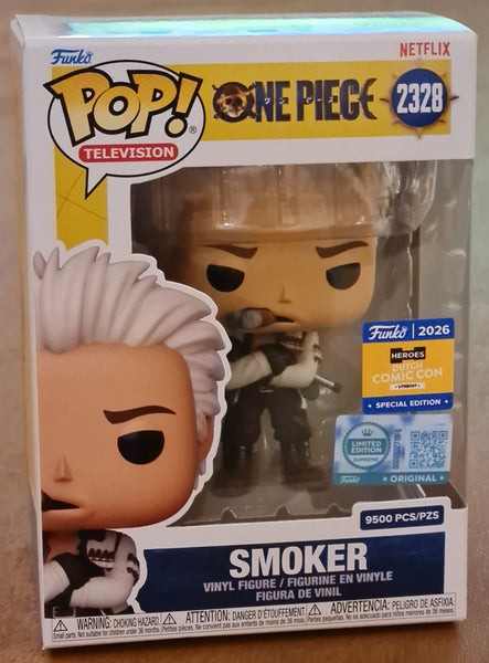 Funko Pop! Television One Piece Smoker #2328 Heroes Dutch Comic Con 2026 Special Limited Edition Vinyl Figure