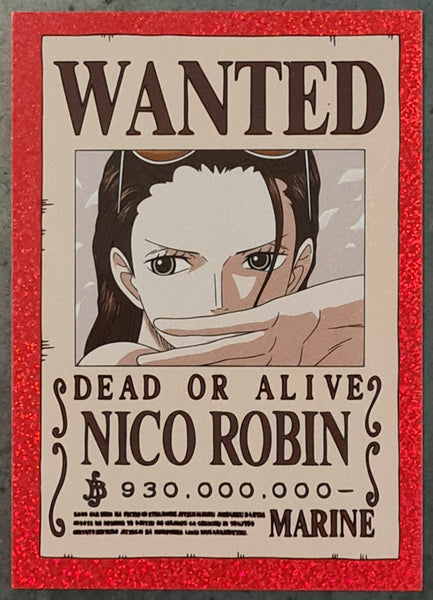 One Piece Panini Treasure Box Official Card Collection Nico Robin Wanted #57 Speckled Foil Parallel /90 Trading Card
