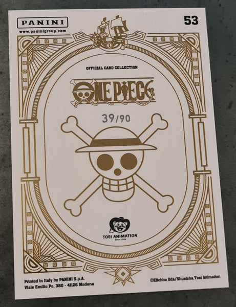 One Piece Panini Treasure Box Official Card Collection Nami Wanted #53 Foil Parallel /90 Trading Card