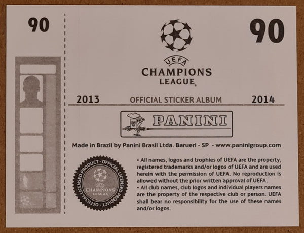 2013-14 Panini UEFA Champions League Cristiano Ronaldo #90 Album Sticker