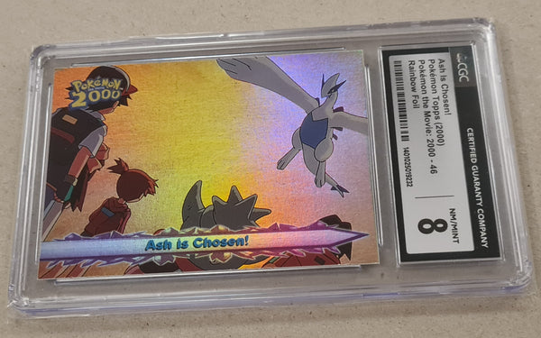 2000 Topps Pokemon the Movie: 2000 Ash is Chosen! #46 CGC 8 Rainbow Foil Trading Card