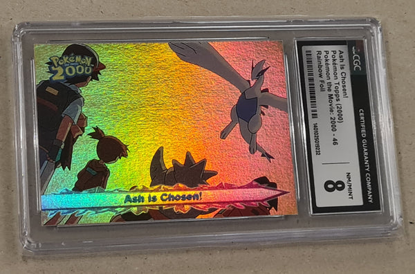 2000 Topps Pokemon the Movie: 2000 Ash is Chosen! #46 CGC 8 Rainbow Foil Trading Card
