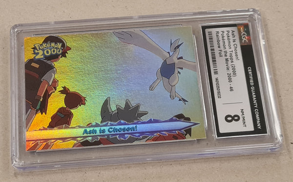 2000 Topps Pokemon the Movie: 2000 Ash is Chosen! #46 CGC 8 Rainbow Foil Trading Card