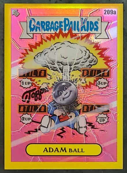 Garbage Pail Kids Chrome Series 5 Adam Ball #209a Yellow Parallel /275 Trading Card
