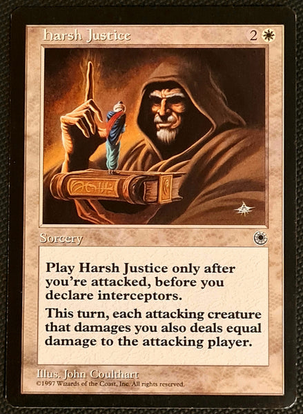 Magic the Gathering Portal Harsh Justice Rare Trading Card