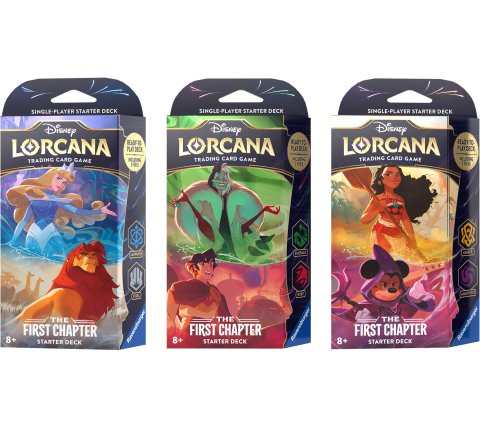 Disney Lorcana the First Chapter Single Player Starter Deck Set (+ 3 booster packs)