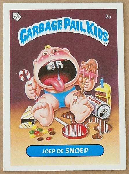 Garbage Pail Kids Original Series 1 #2a - Joep de Snoep Sticker (Dutch Test Set)