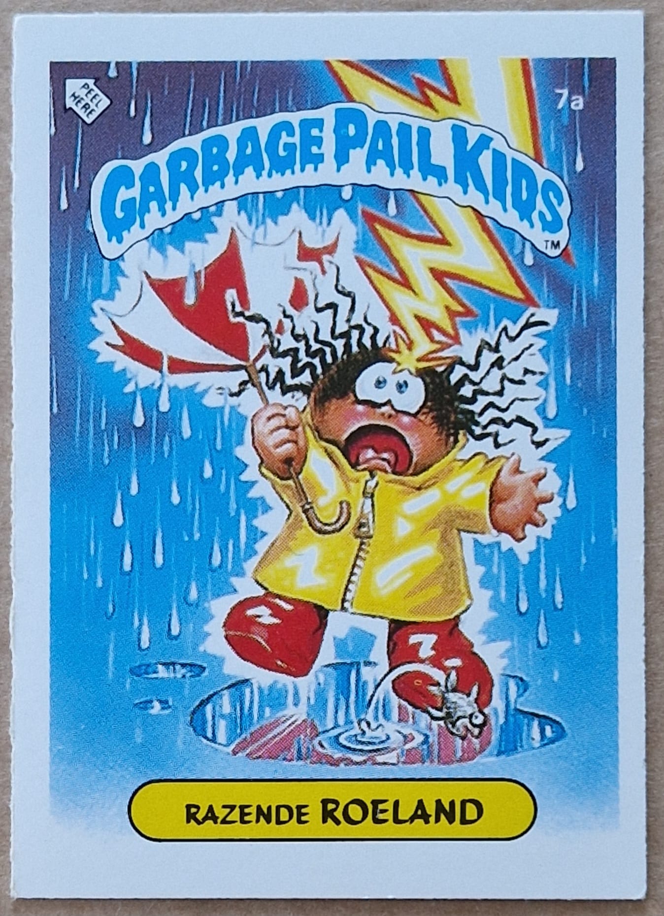 Garbage Pail Kids Original Series 1 #7a - Razende Roeland Sticker (Dutch Test Set)