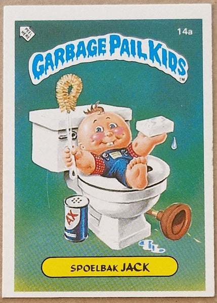 Garbage Pail Kids Original Series 1 #14a - Spoelbak Jack Sticker (Dutch Test Set)