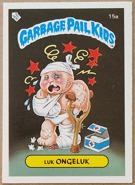 Garbage Pail Kids Original Series 1 #15a - Luk Ongeluk Sticker (Dutch Test Set)