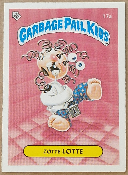 Garbage Pail Kids Original Series 1 #17a - Zotte Lotte Sticker (Dutch Test Set)