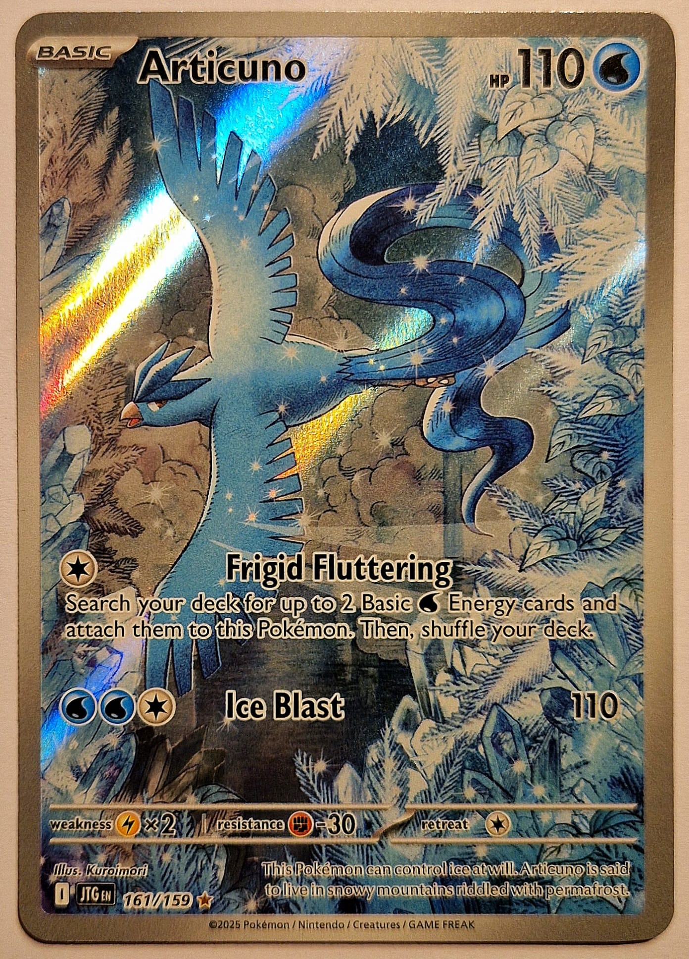 Pokemon Scarlet and Violet Journey Together Articuno #161/159 Illustration Rare Holo Trading Card