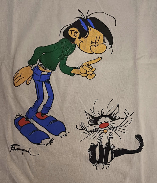 Camiseta "The Spirit" de 1994 - "Will Eisner Kitchen Sink" (talla L, blanca, vintage)