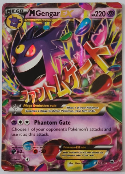 Pokemon XY Phantom Forces MGengar Ex #35/119 Ultra Rare Holo Trading Card