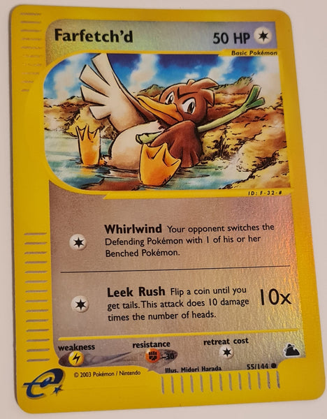 Pokemon Skyridge Farfetch'd #55/144 Reverse Holo Trading Card