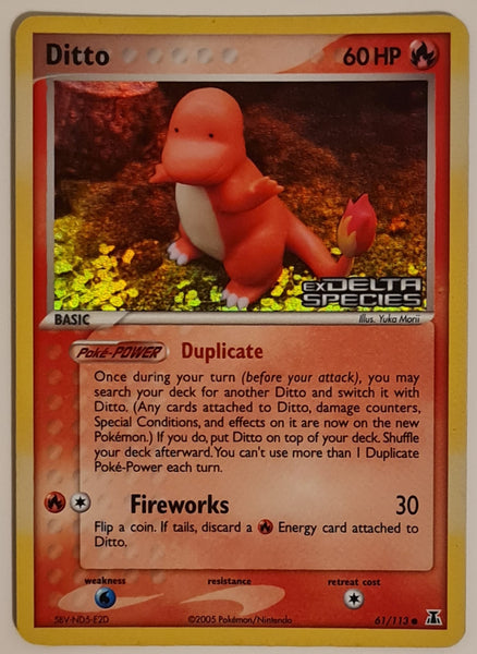 Pokemon Ex Delta Species Ditto #61/113 Reverse Holo Trading Card