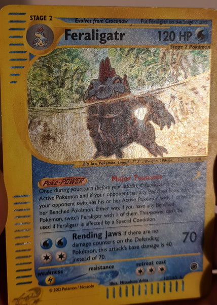 Pokemon Expedition Base Feraligatr #12/165 (Swirl) Holo Trading Card
