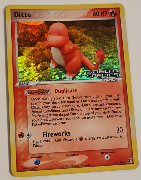 Pokemon Ex Delta Species Ditto #61/113 Reverse Holo Trading Card