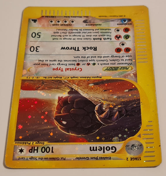 Pokemon Skyridge Golem #148/144 Holo Secret Rare Trading Card