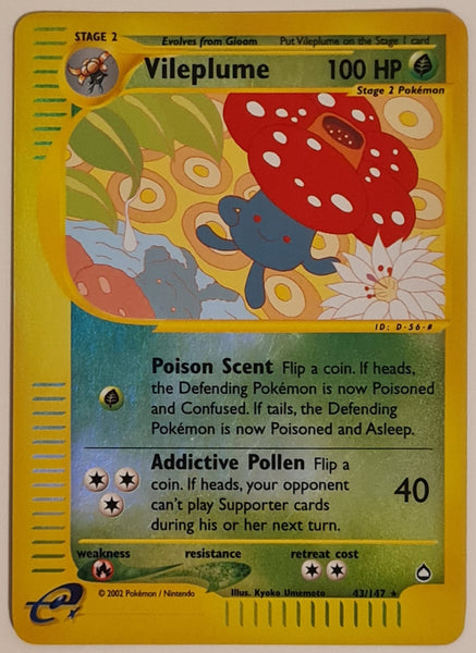 Pokemon Aquapolis Pokemon Fan Club Nr. 130/147 Reverse-Holo-Sammelkarte 