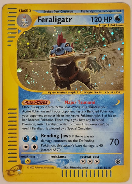 Pokemon Expedition Base Feraligatr #12/165 (Swirl) Holo Trading Card