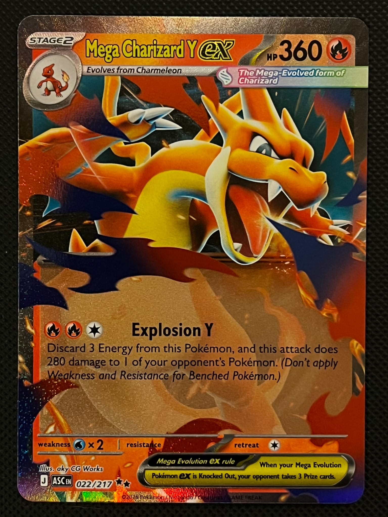 pokemon evolutions card charizard Pokemon Mega Evolution Ascended Heroes Mega Charizard Y EX #022/217 Do – Rotterdam Comics