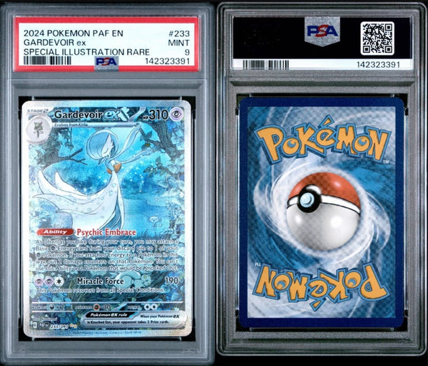 Pokemon Scarlet and Violet Paldean Fates Gardevoir Ex #233/091 PSA Mint 9 Special Illustration Rare Holo Trading Card