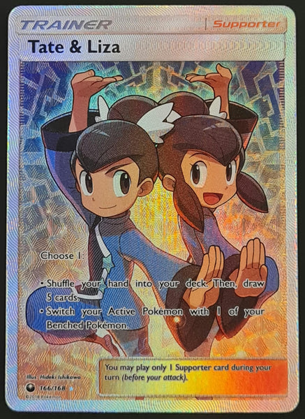 Pokemon Sun and Moon Celestial Storm Tate and Liza 166/168 Ultra Rare Trading Card