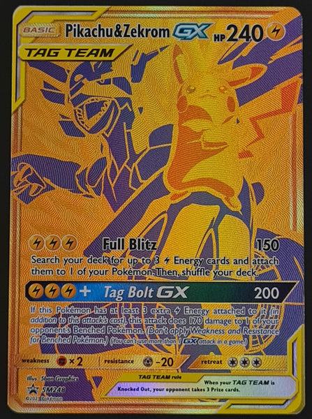 Pokemon Sun and Moon Pikachu and Zekrom GX #SM248 Premium Collection Holo Black Star Promo Trading Card