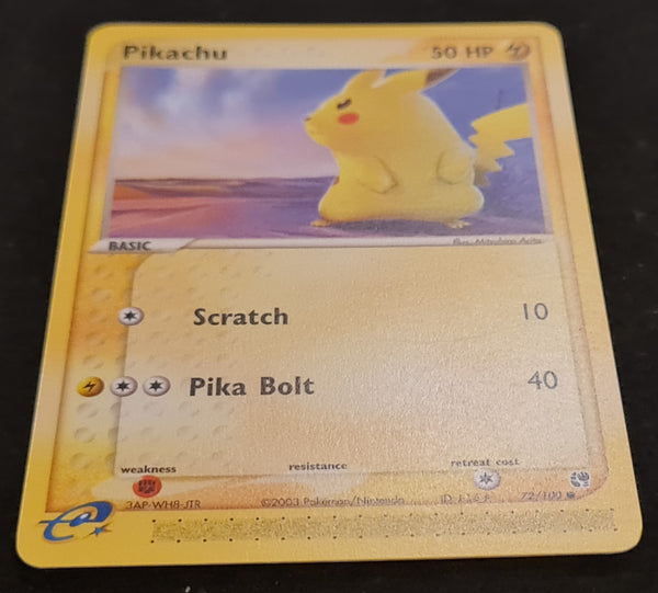 Pokemon Ex Sandstorm Pikachu #72/100 Trading Card