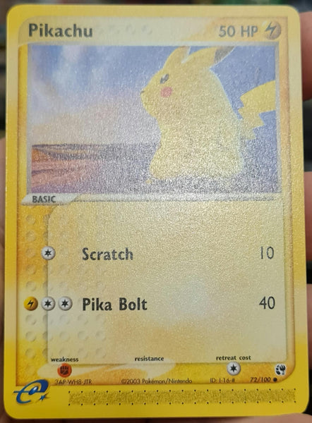Pokemon Ex Sandstorm Pikachu #72/100 Trading Card