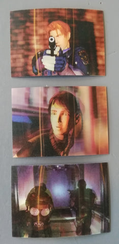 Resident Evil 2 Chromium Lenticular Motion (#M1-M3) Trading Card Insert Set