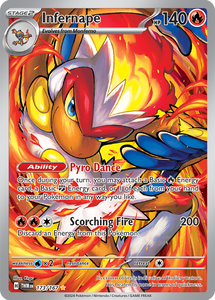 Pokemon Scarlet and Violet Twilight Masquerade Infernape #173/167 Illustration Rare Holo Trading Card