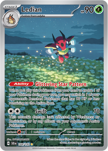 Pokemon Scarlet and Violet Stellar Crown Ledian #144/142 Illustration Rare Holo Trading Card