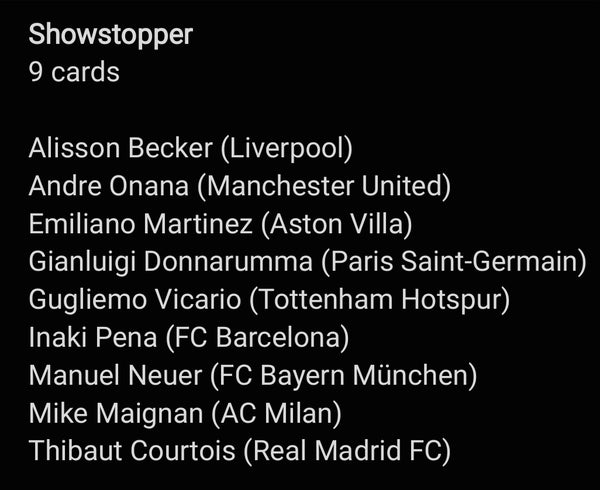 2024-25 Topps UEFA Club Competitions Showtime Card Collection - Complete (92) Trading Card Set