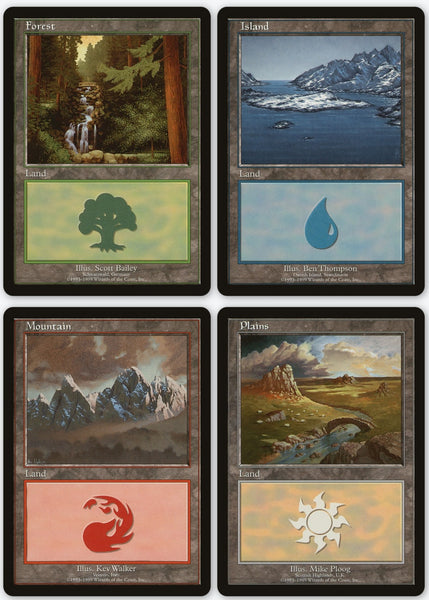 1999 Magic the Gathering Euro Lands Promotional (15) Trading Card Set