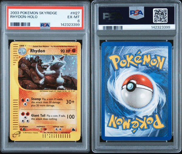 Pokemon Skyridge Rhydon #H27/H32 PSA EX-MT 6 Rare Holo Trading Card