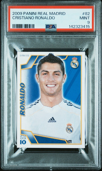 2009-10 Panini Real Madrid Cristiano Ronaldo #82 PSA 9 (1st Year Real Madrid) Sticker