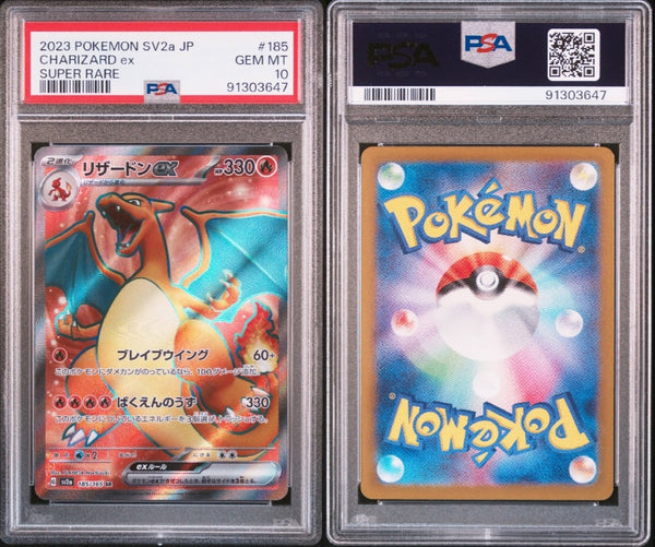 Pokemon Scarlet and Violet 151 sv2a Charizard Ex #185/165 Japanese PSA Gem Mint 10 Super Rare Holo Trading Card