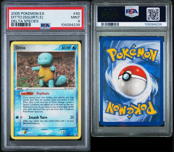 Pokemon Ex Delta Species Ditto (Squirtle) #40/113 PSA Mint 9 Trading Card